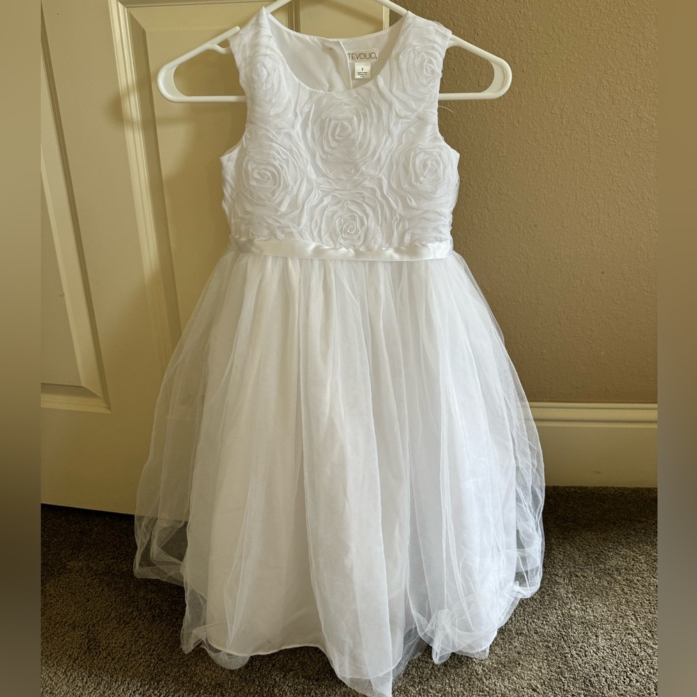 Girls size 7 dress - flower girl, first communion, special occasion white dress